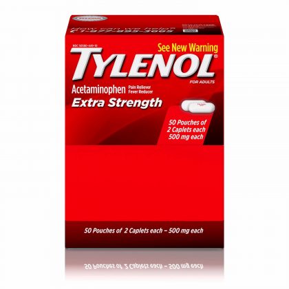 Viên uống giảm đau hạ sốt Tylenol Extra Strength Caplets, 500mg (50 Viên, Mỗi gói 2 viên)